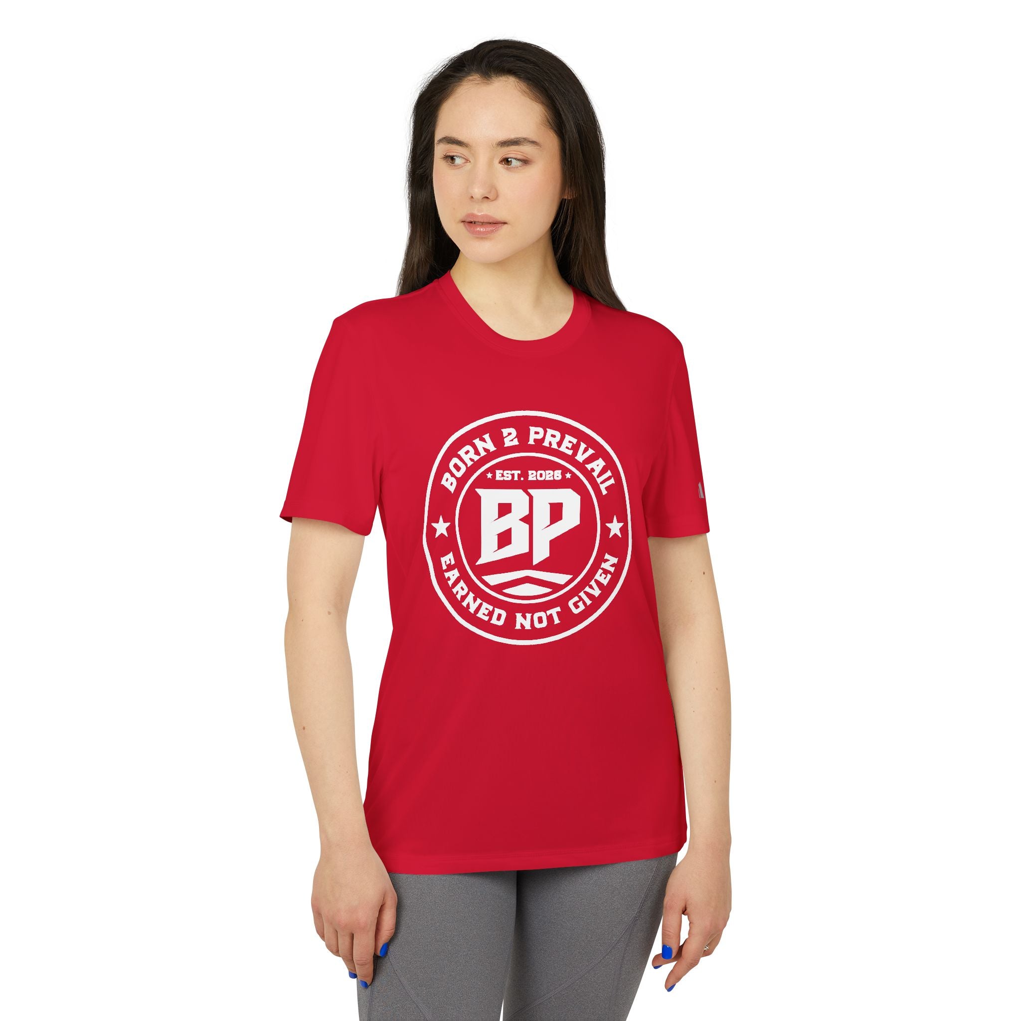 BP Seal Graphic T-Shirt — Casual Athletic Tee with "BP" Stamp