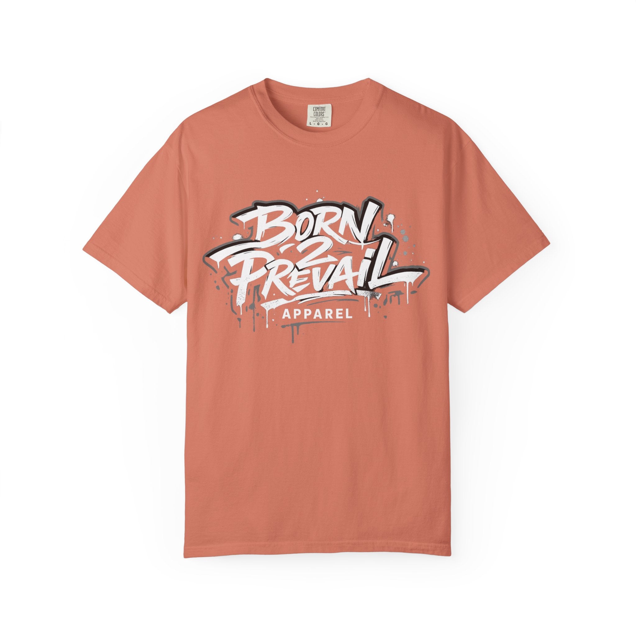 Born 2 Prevail Apparel T-Shirt — Vintage Garment-Dyed Streetwear Tee