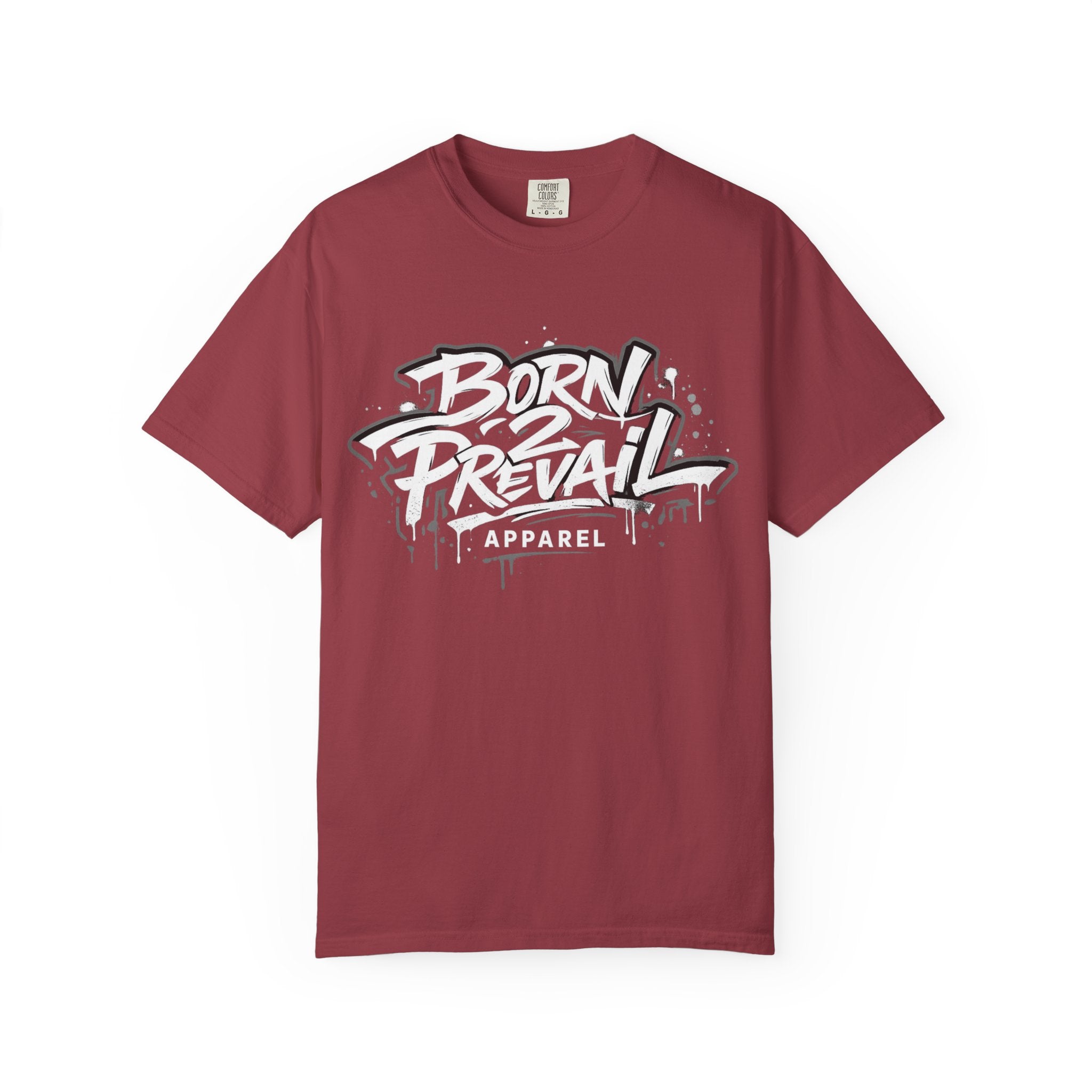 Born 2 Prevail Apparel T-Shirt — Vintage Garment-Dyed Streetwear Tee
