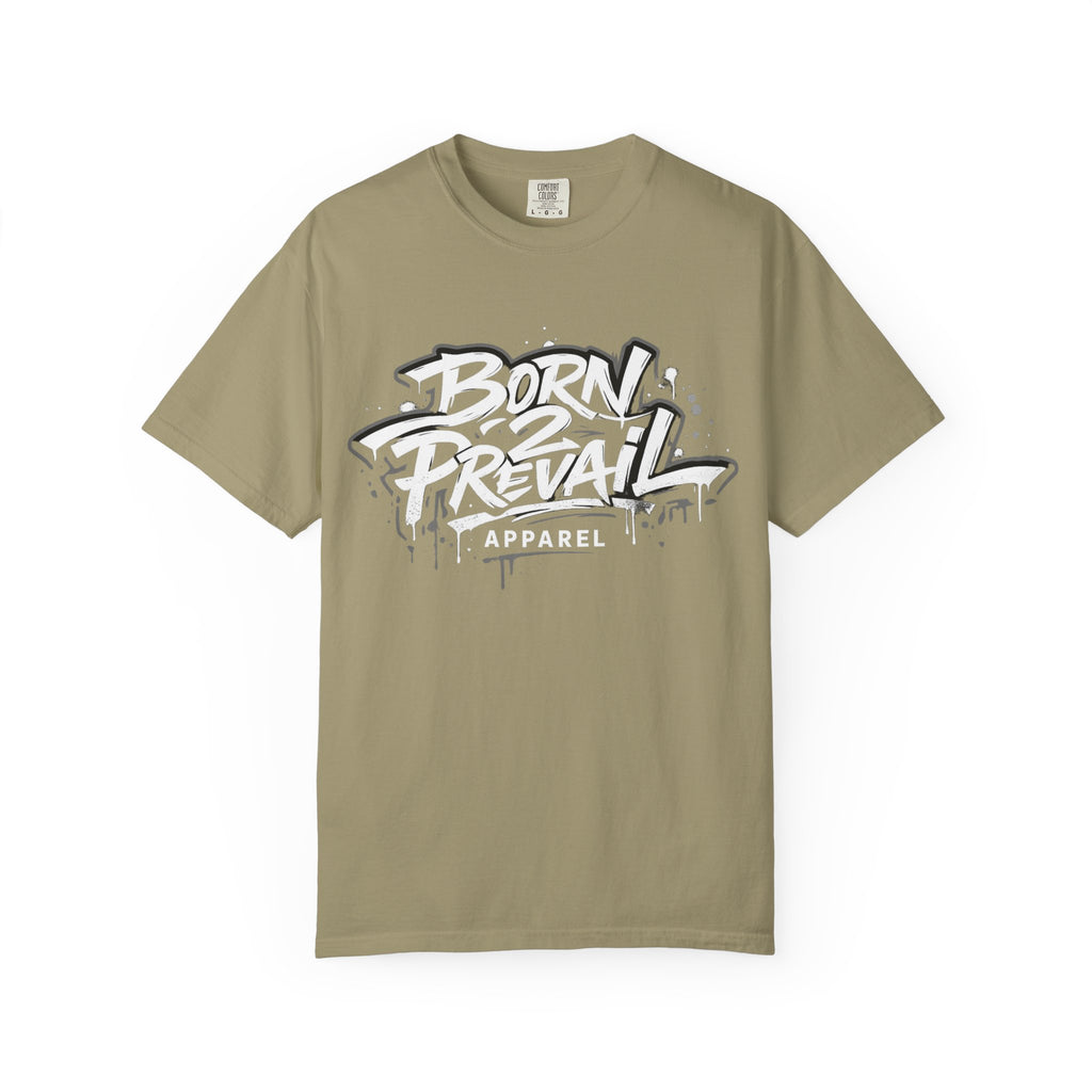 Born 2 Prevail Apparel T-Shirt — Vintage Garment-Dyed Streetwear Tee