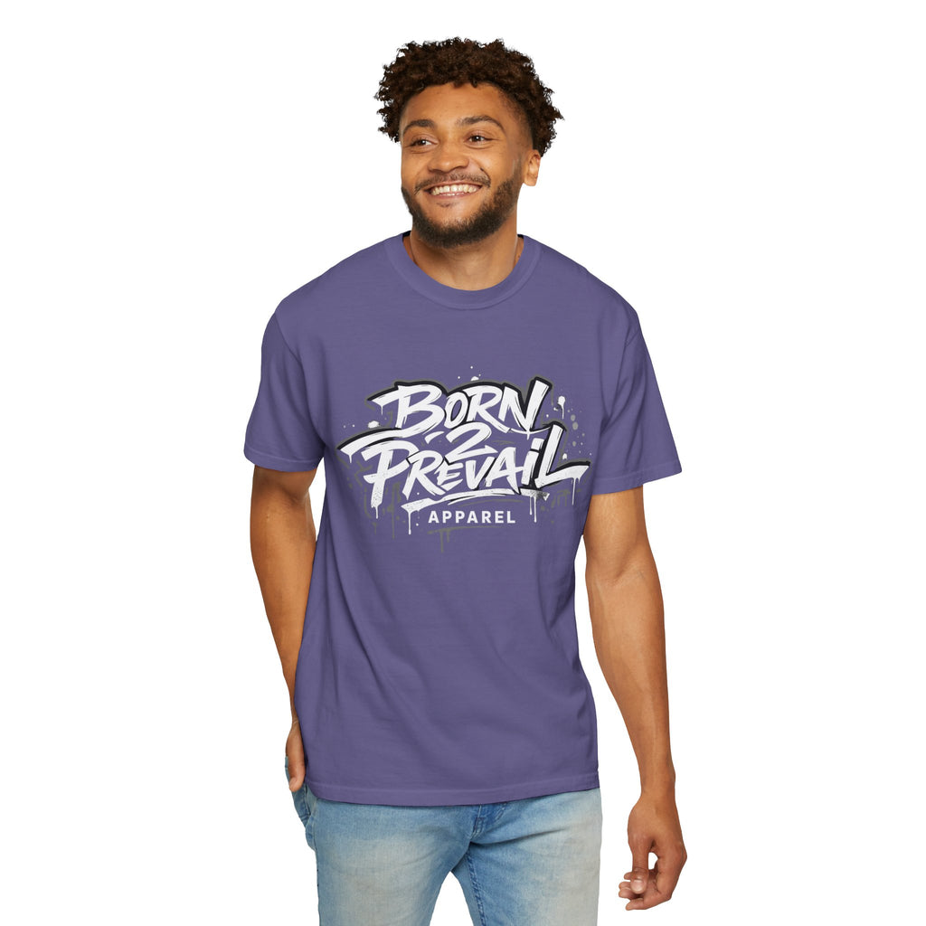 Born 2 Prevail Apparel T-Shirt — Vintage Garment-Dyed Streetwear Tee