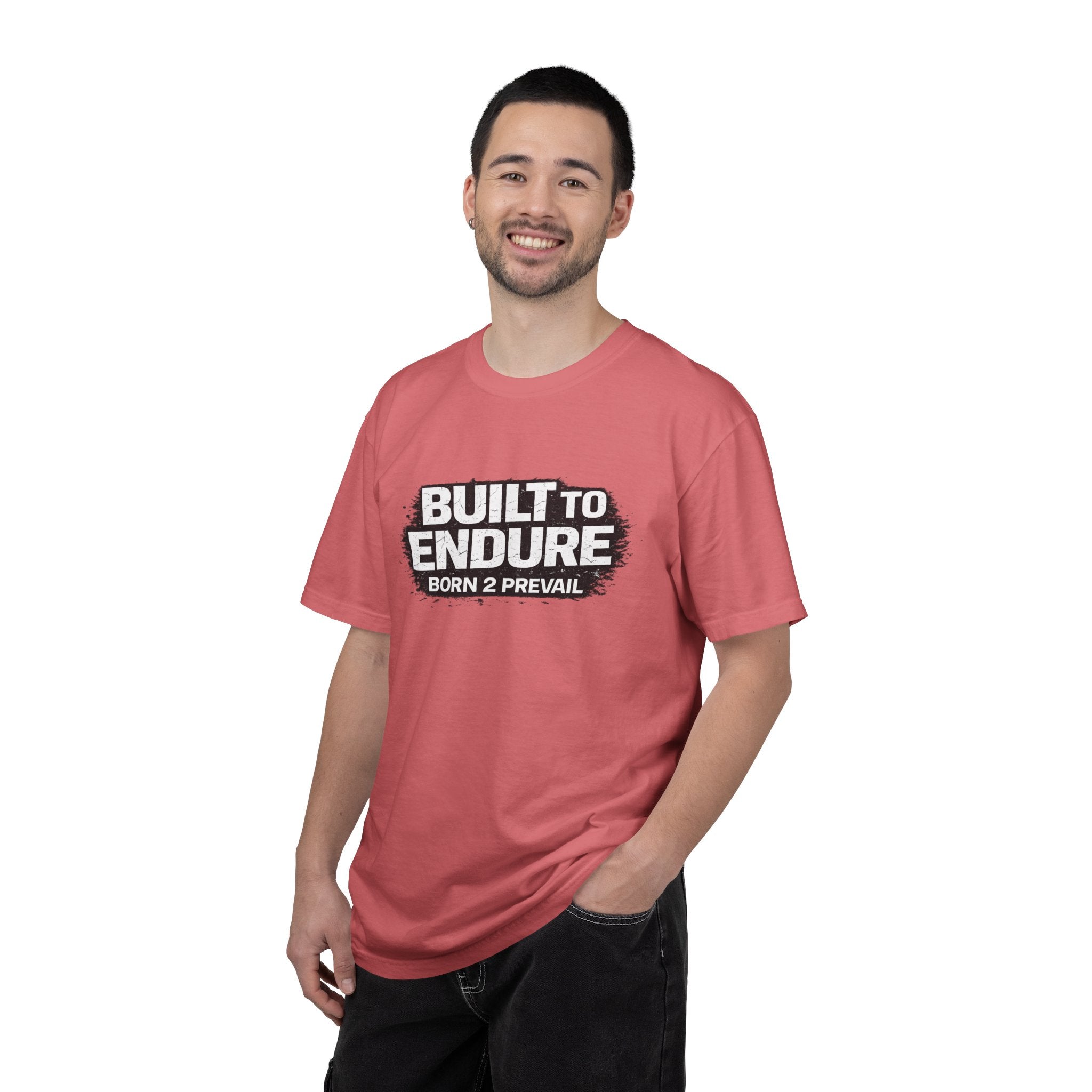 Built to Endure T-Shirt — "Born 2 Prevail" Motivational Graphic Tee