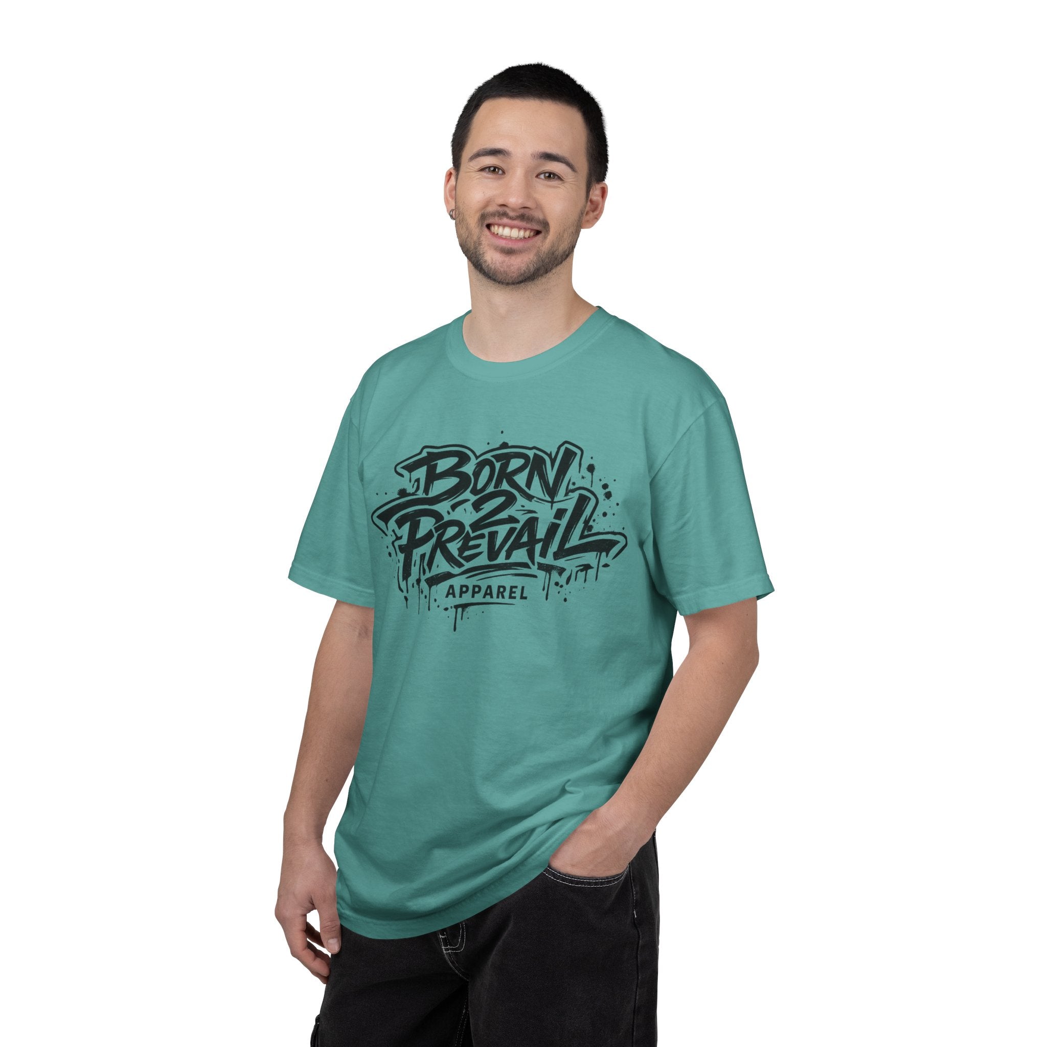 Born to Prevail Graphic Tee — Streetwear Motivational White T‑Shirt
