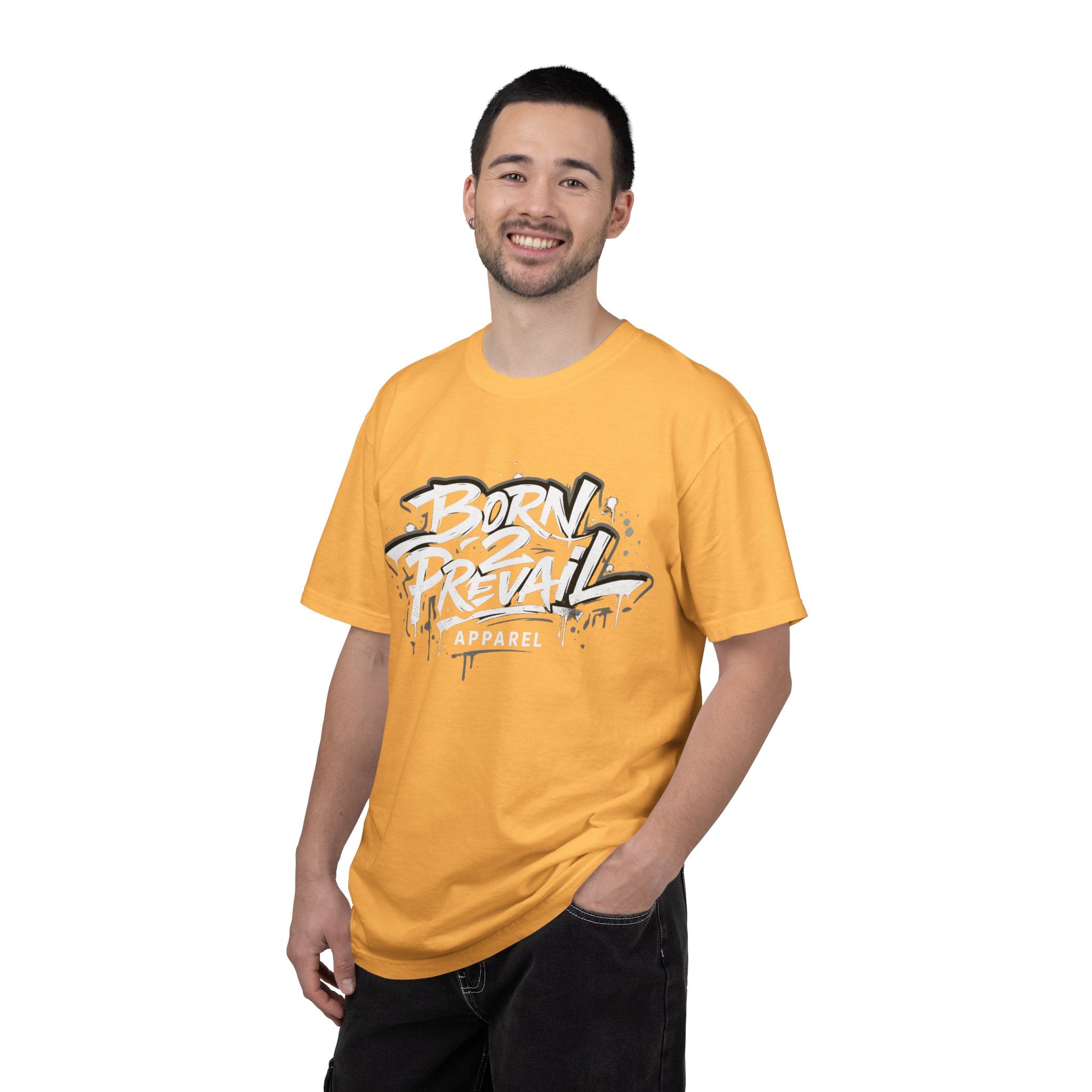 Born 2 Prevail Apparel T-Shirt — Vintage Garment-Dyed Streetwear Tee