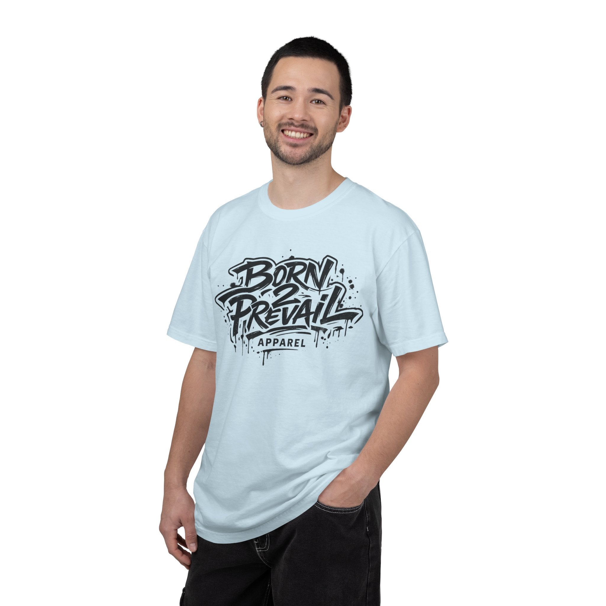 Born to Prevail Graphic Tee — Streetwear Motivational White T‑Shirt