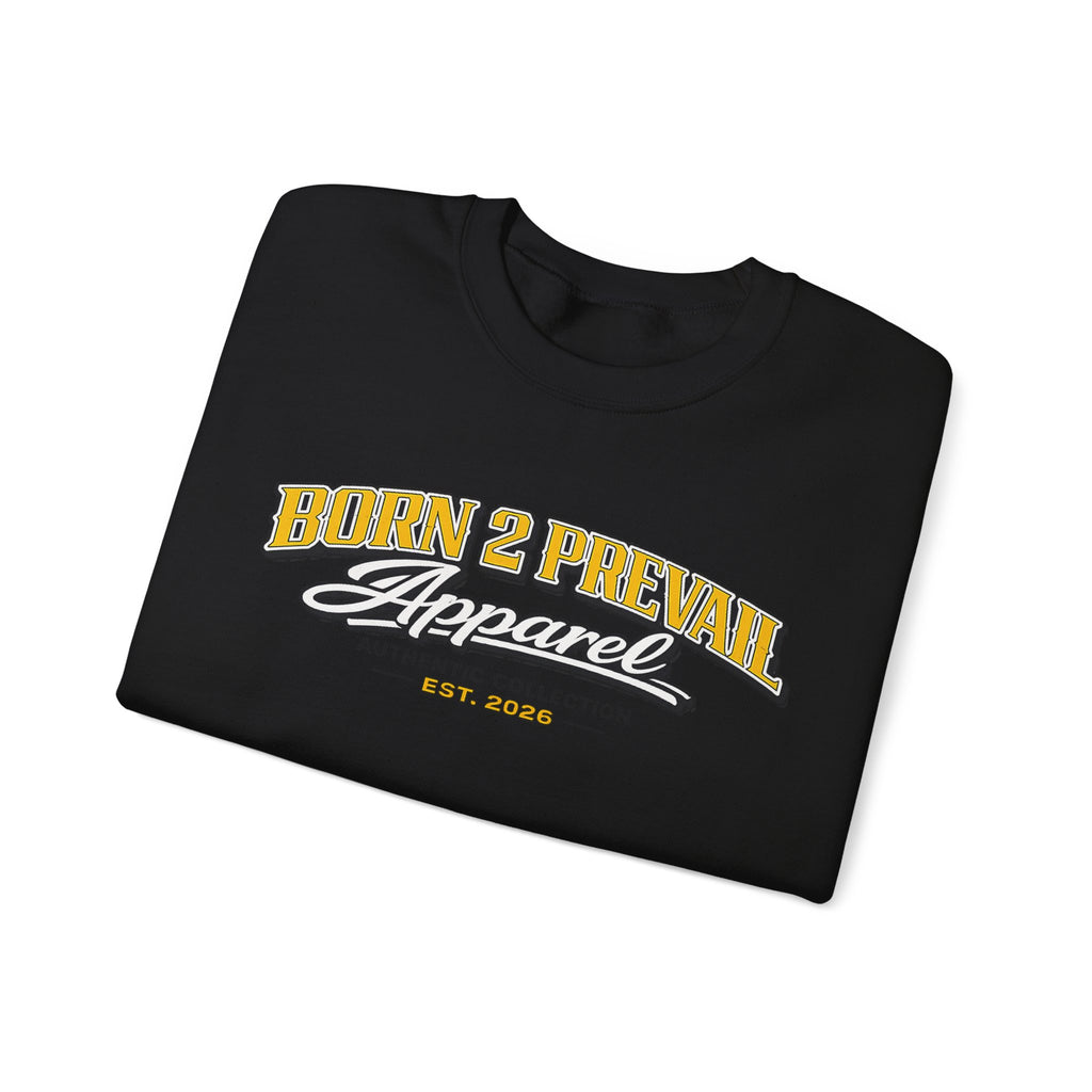 Born 2 Prevail Apparel Crewneck Sweatshirt – Vintage Athletic Logo Pullover