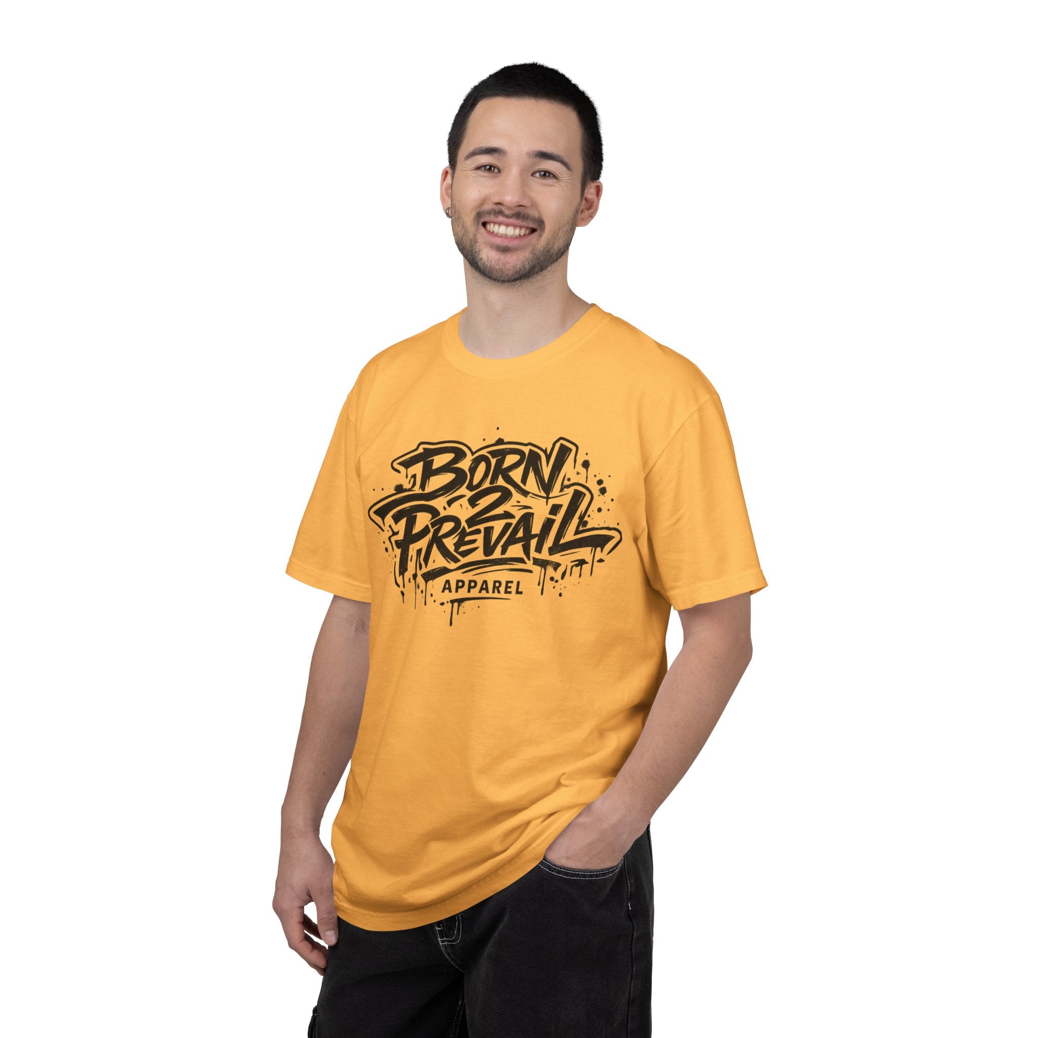 Born to Prevail Graphic Tee — Streetwear Motivational White T‑Shirt