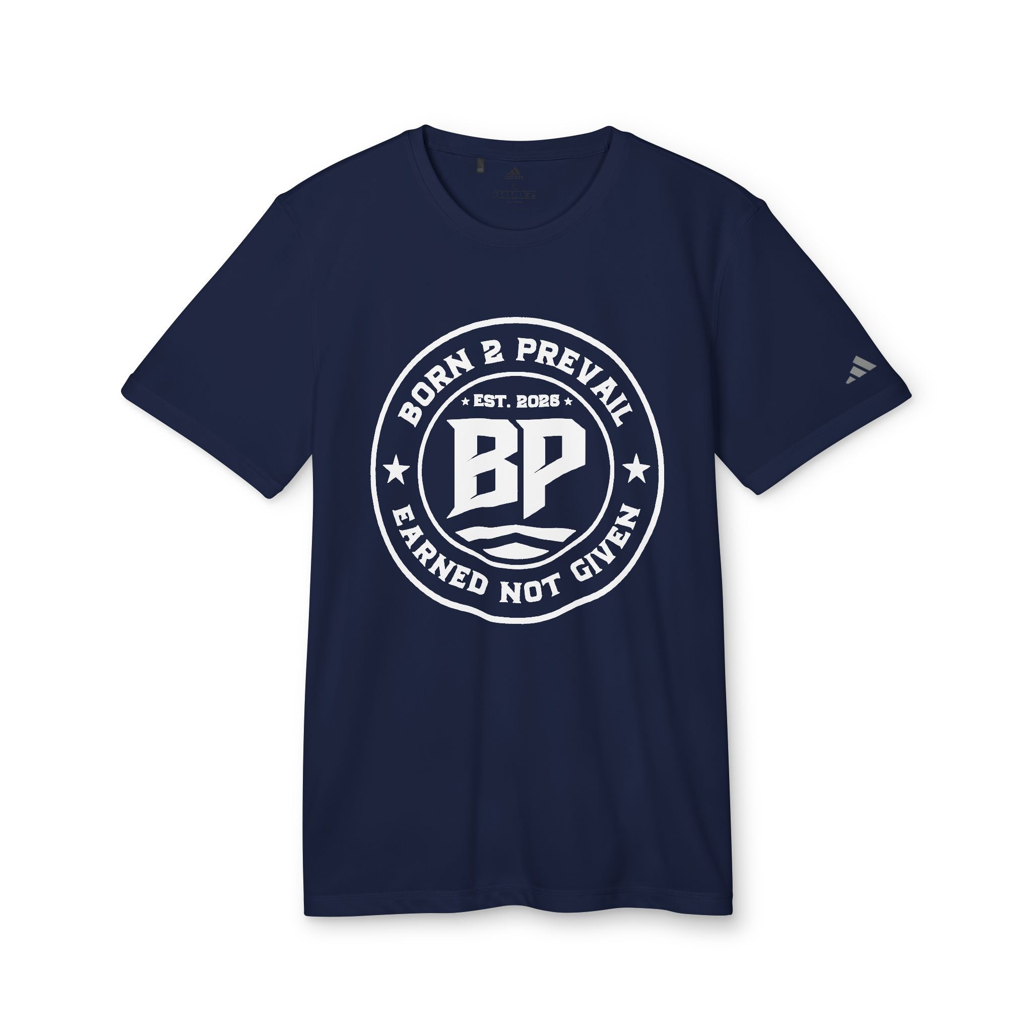 BP Seal Graphic T-Shirt — Casual Athletic Tee with "BP" Stamp