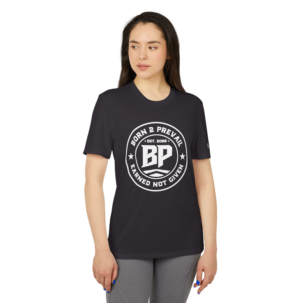 BP Seal Graphic T-Shirt — Casual Athletic Tee with "BP" Stamp