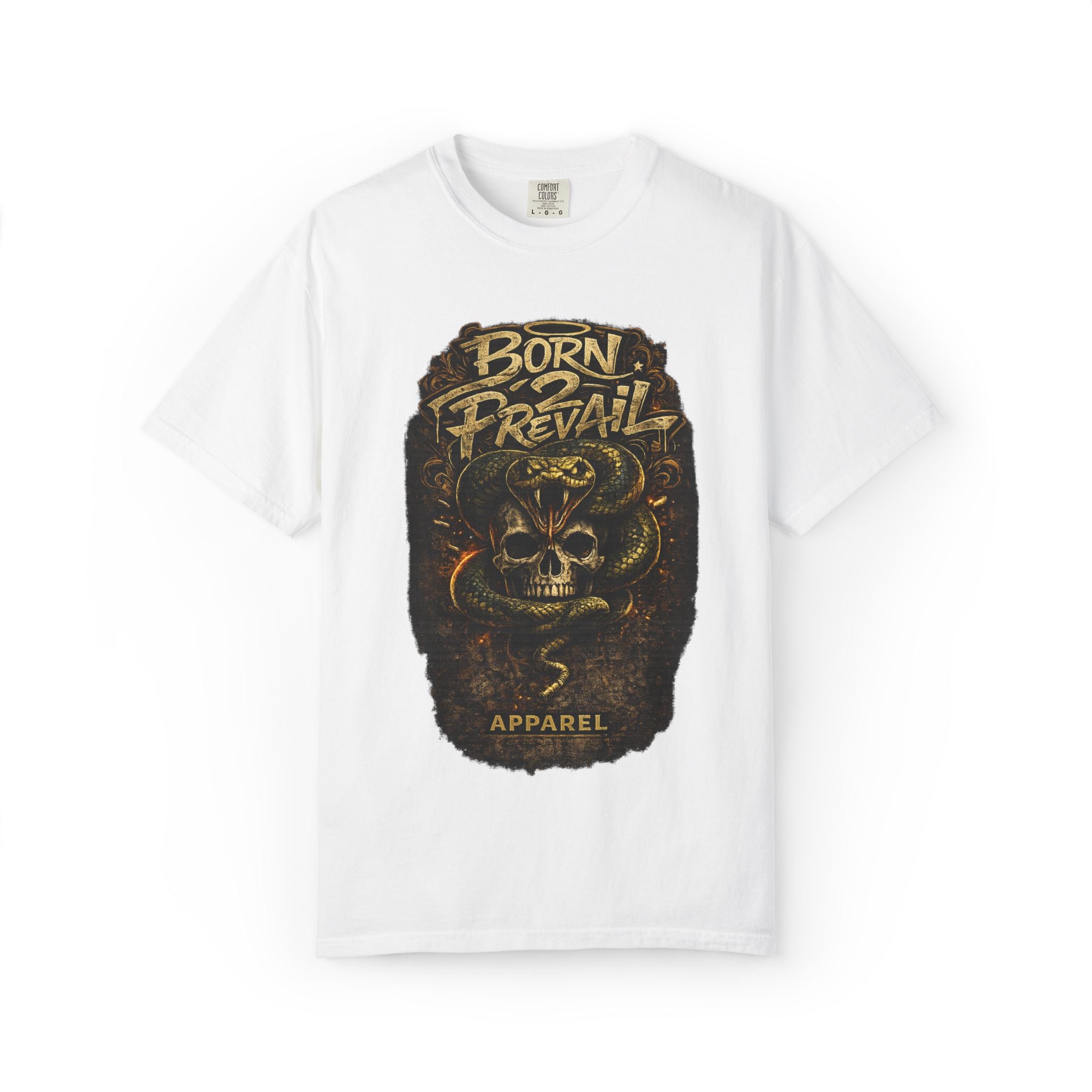 Born to Prevail Skull Graphic T-Shirt