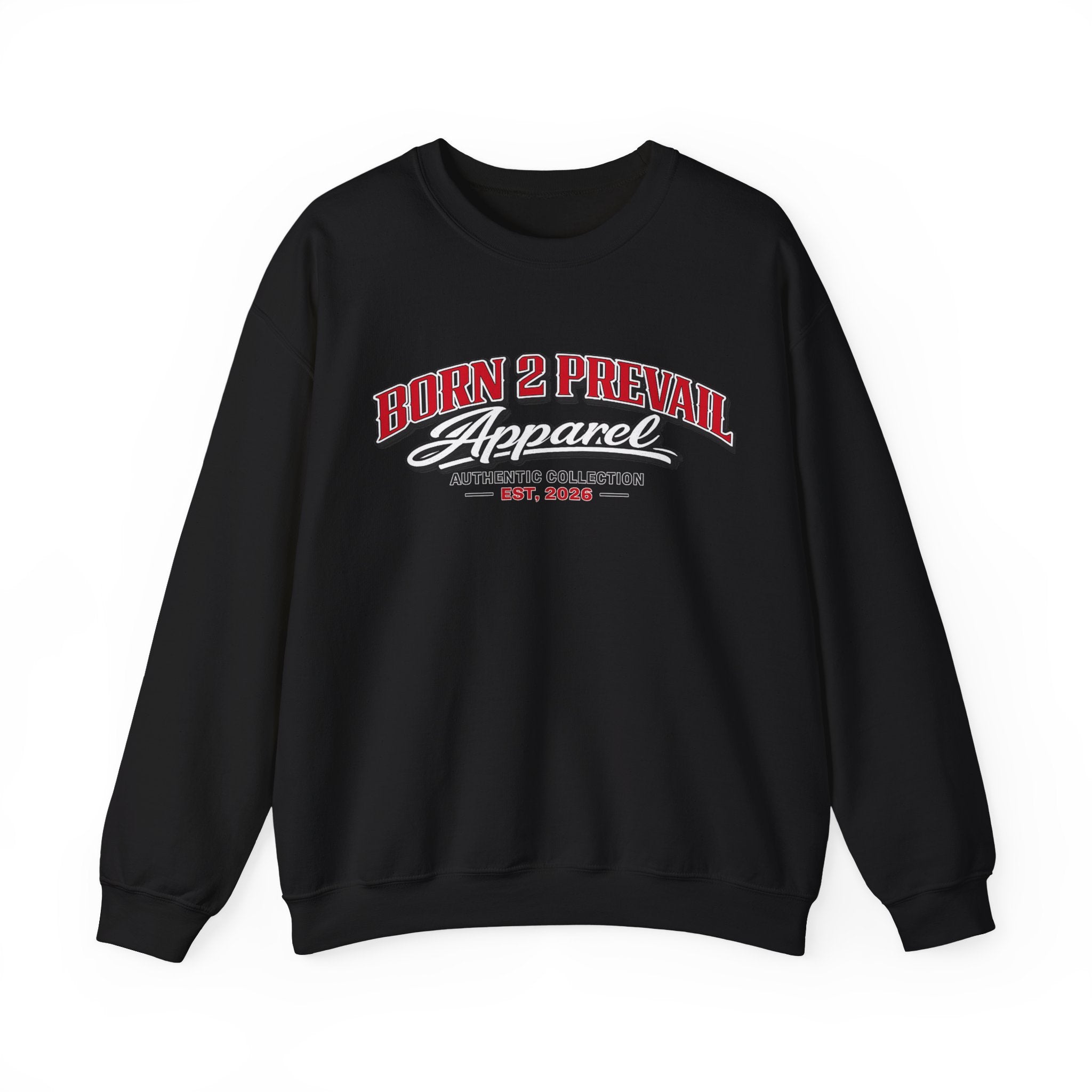 Born 2 Prevail Crewneck Sweatshirt — Vintage Athletic Logo