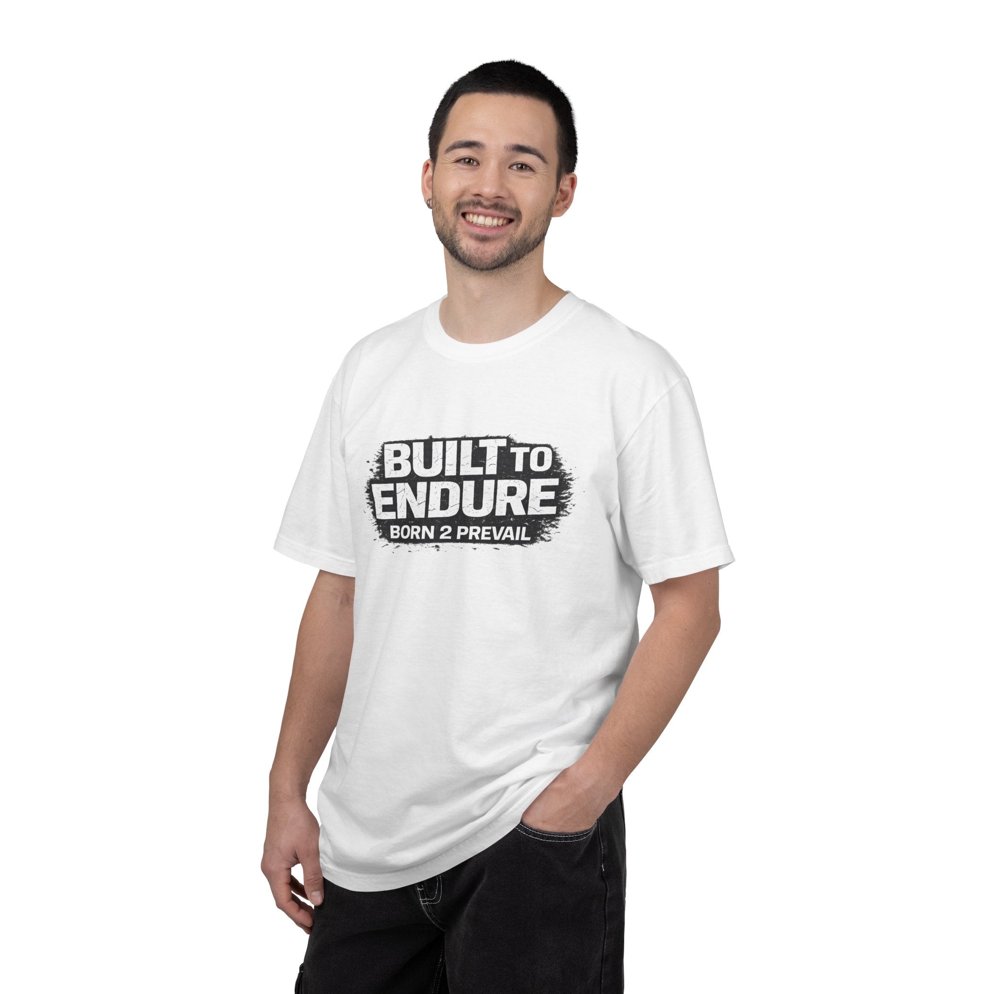 Built to Endure T-Shirt — "Born 2 Prevail" Motivational Graphic Tee