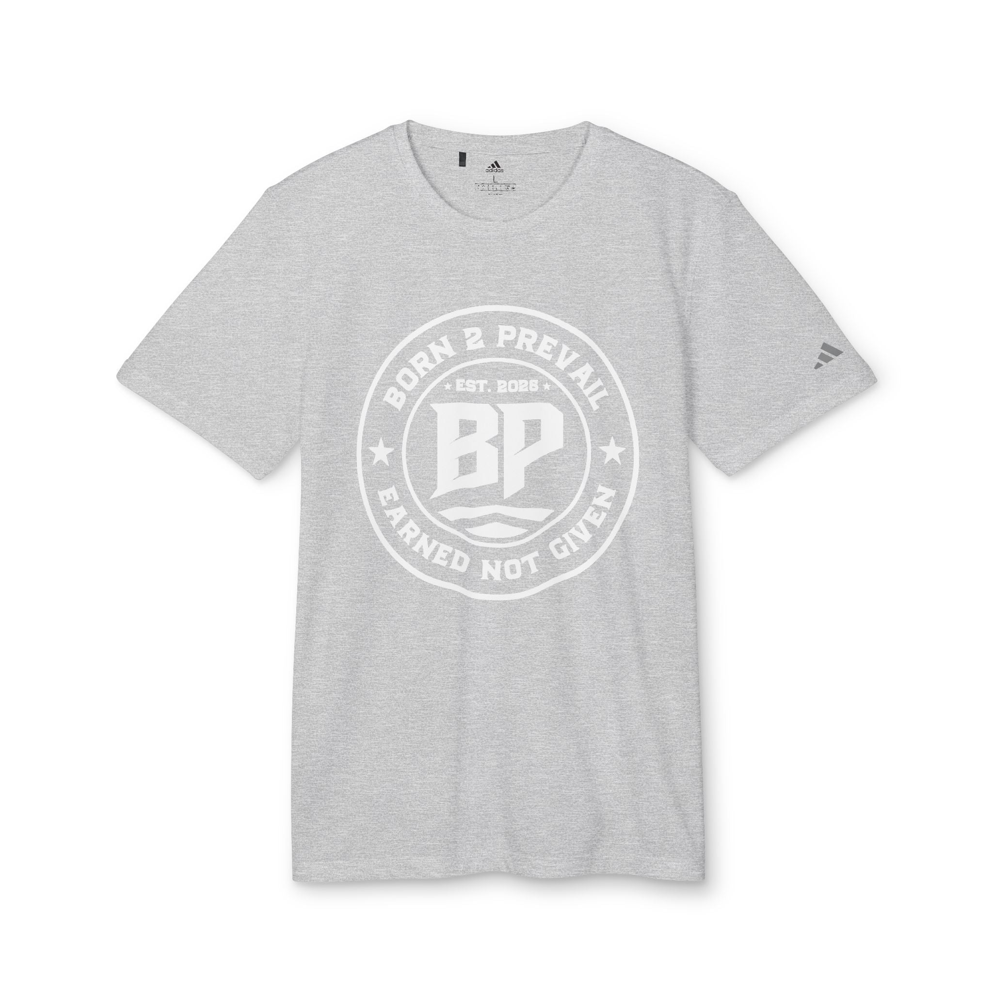 BP Seal Graphic T-Shirt — Casual Athletic Tee with "BP" Stamp