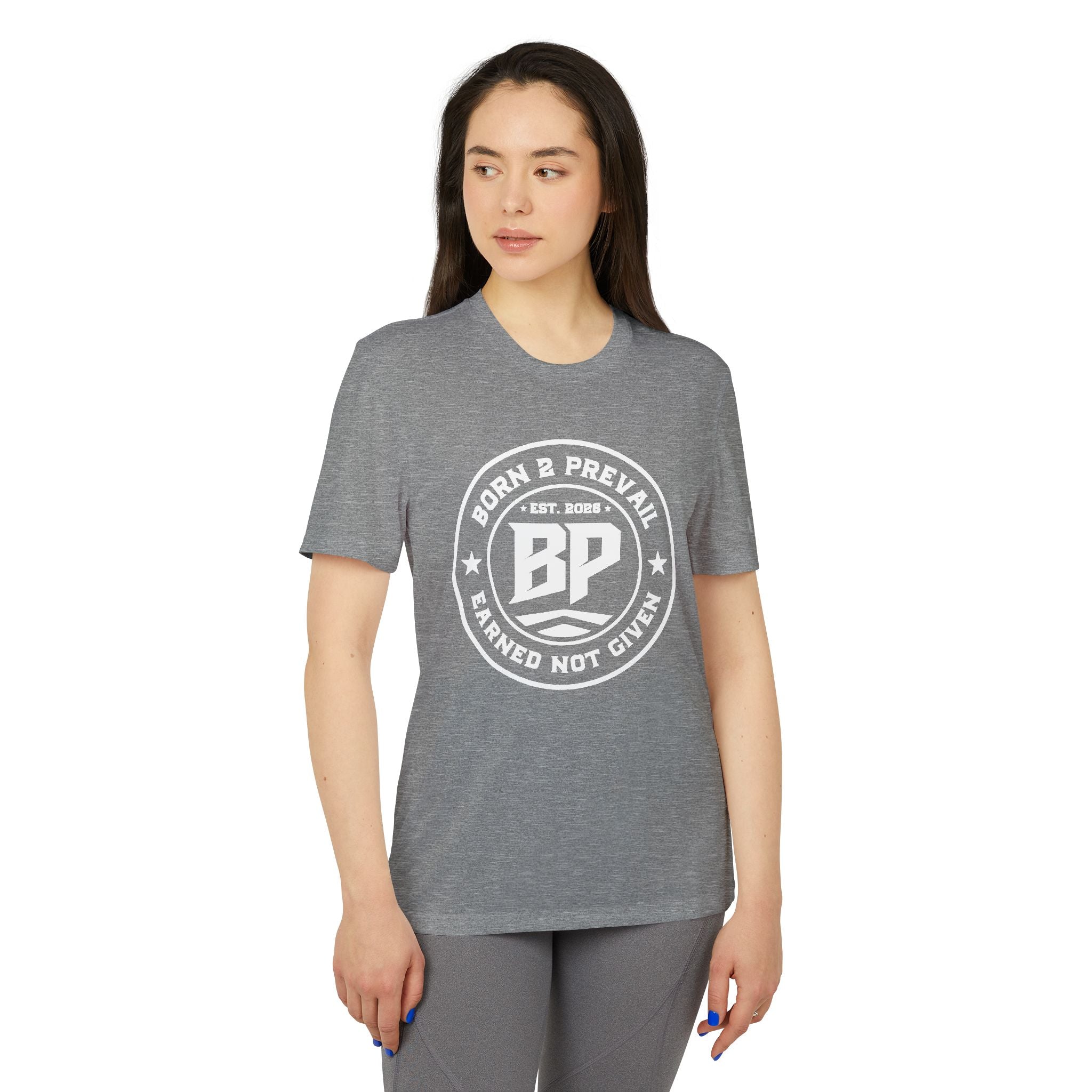 BP Seal Graphic T-Shirt — Casual Athletic Tee with "BP" Stamp