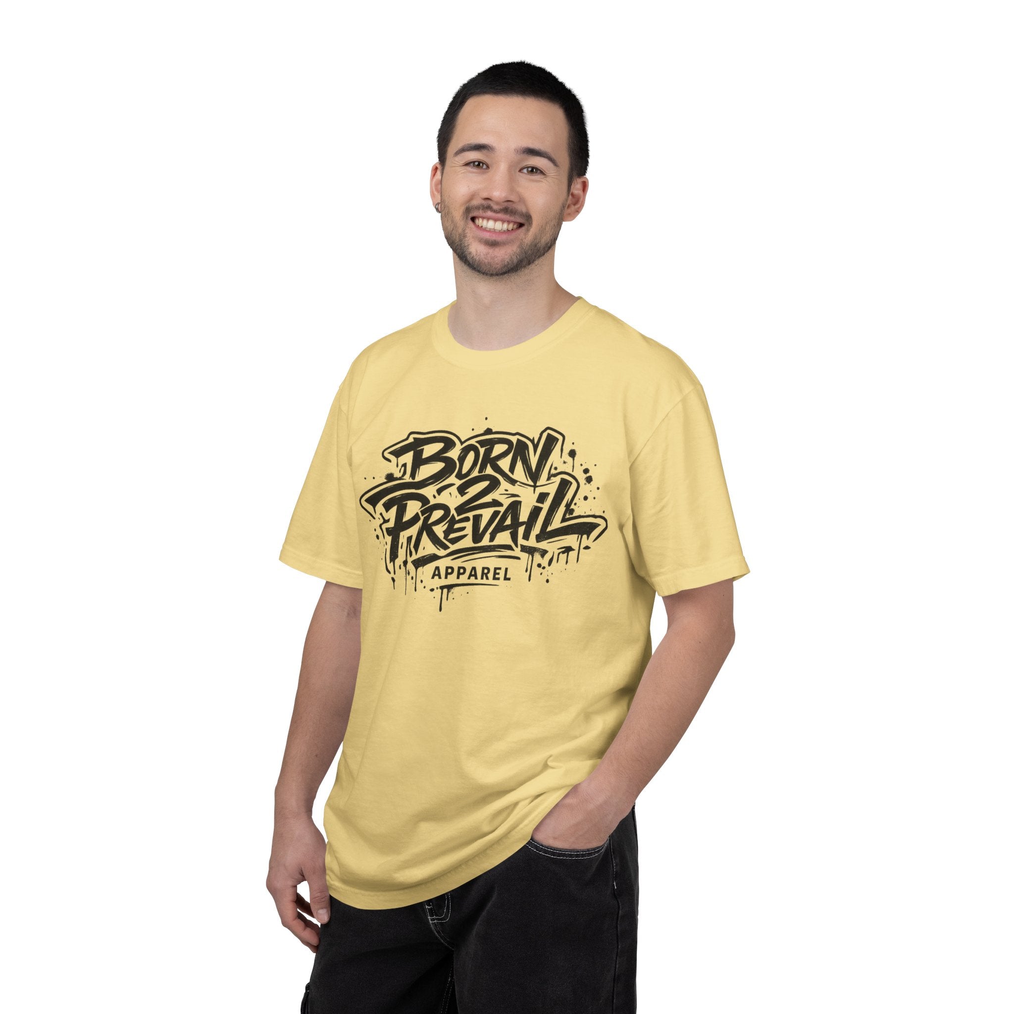 Born to Prevail Graphic Tee — Streetwear Motivational White T‑Shirt
