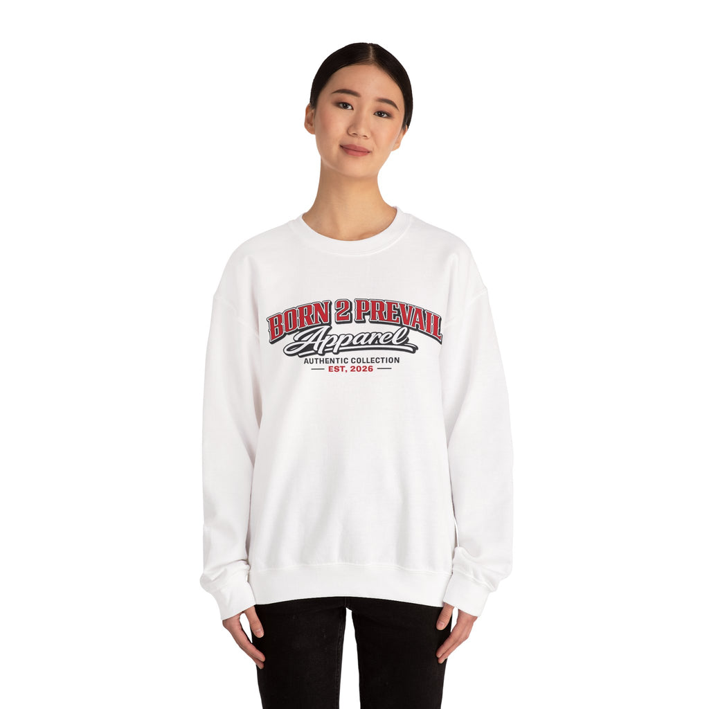 Born 2 Prevail Crewneck Sweatshirt — Vintage Athletic Logo