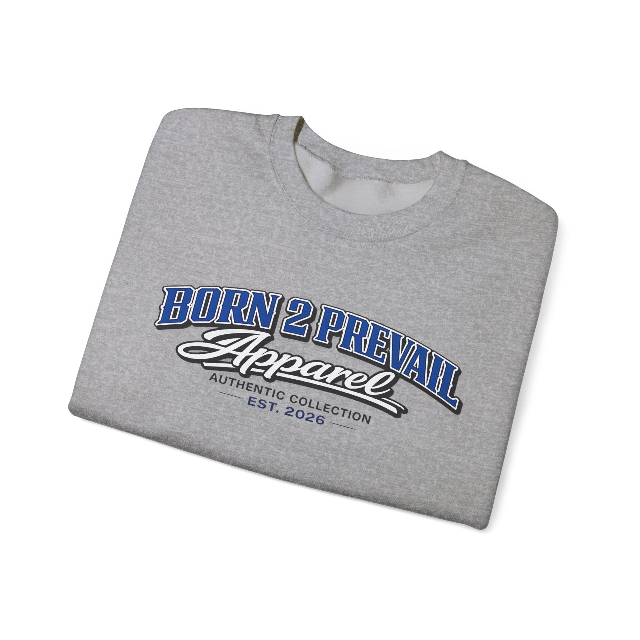 Born 2 Prevail Apparel Crewneck Sweatshirt — Vintage Athletic Graphic