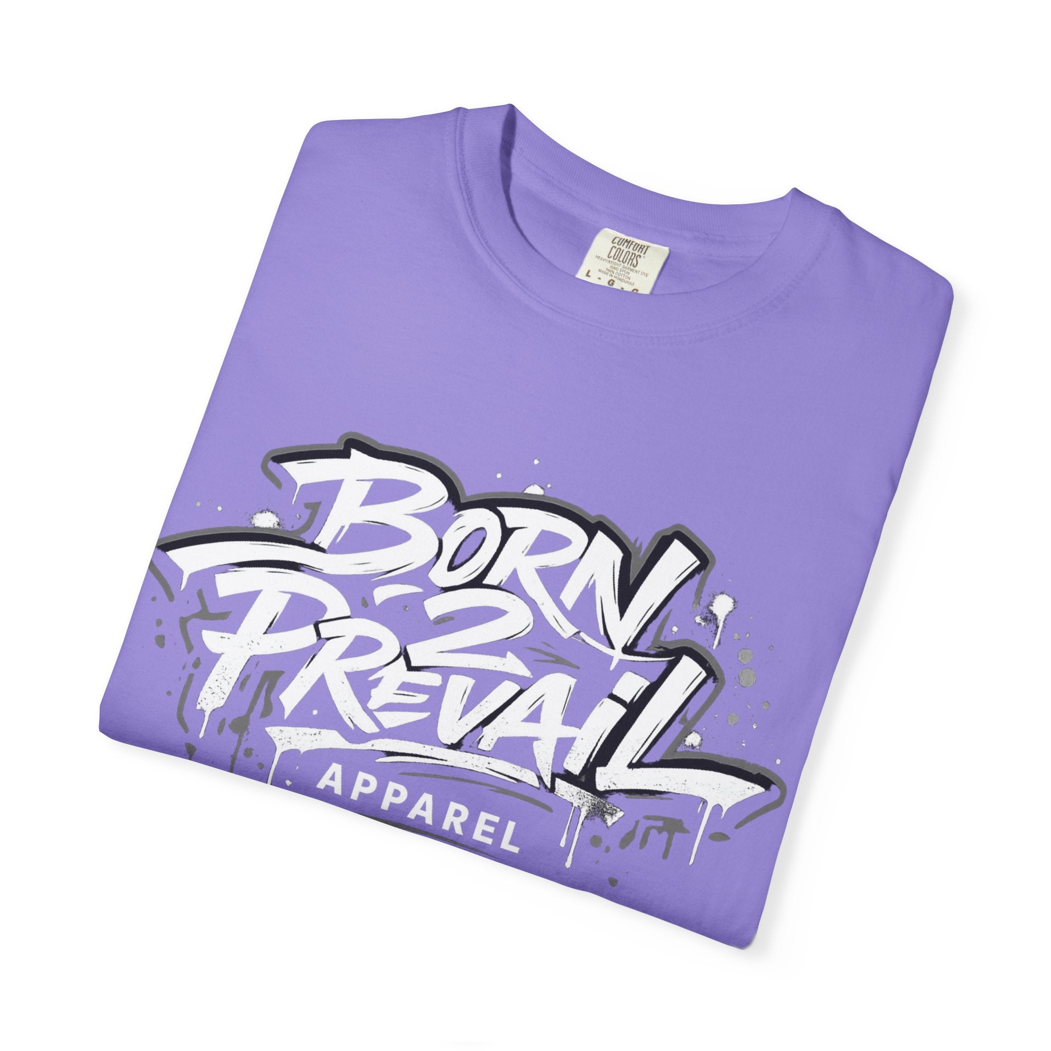 Born 2 Prevail Apparel T-Shirt — Vintage Garment-Dyed Streetwear Tee