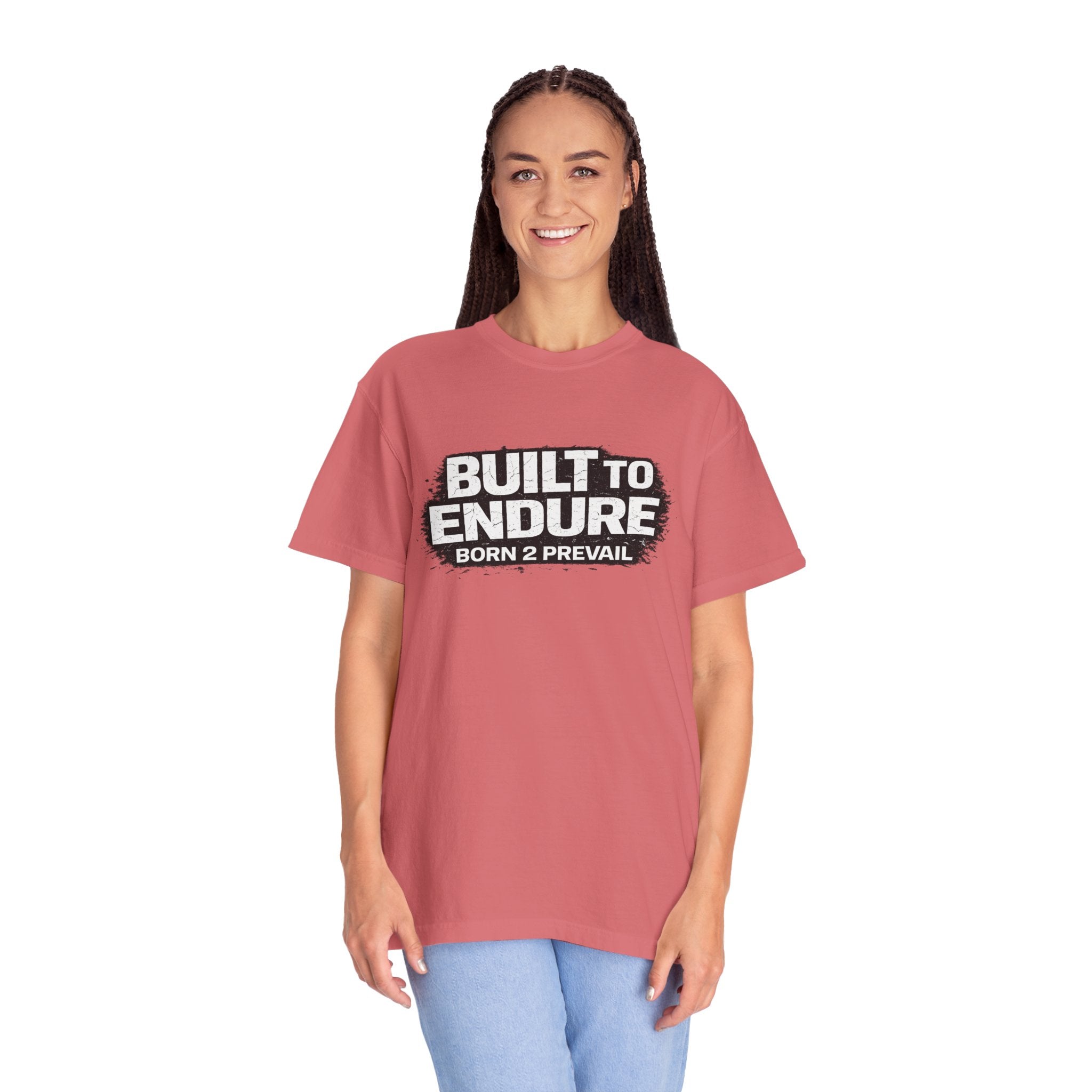 Built to Endure T-Shirt — "Born 2 Prevail" Motivational Graphic Tee