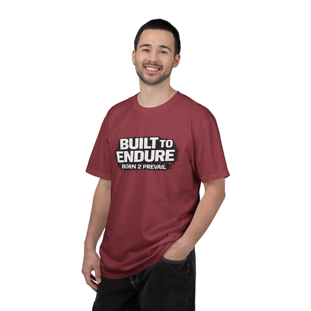 Built to Endure T-Shirt — "Born 2 Prevail" Motivational Graphic Tee