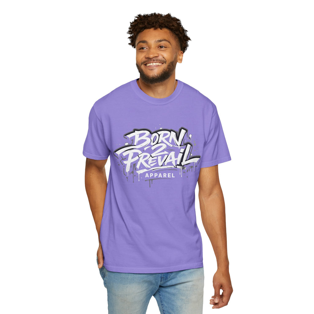 Born 2 Prevail Apparel T-Shirt — Vintage Garment-Dyed Streetwear Tee