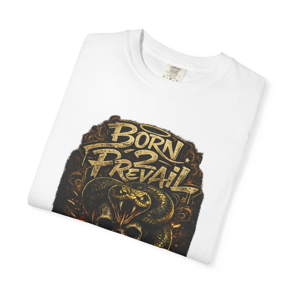 Born to Prevail Skull Graphic T-Shirt