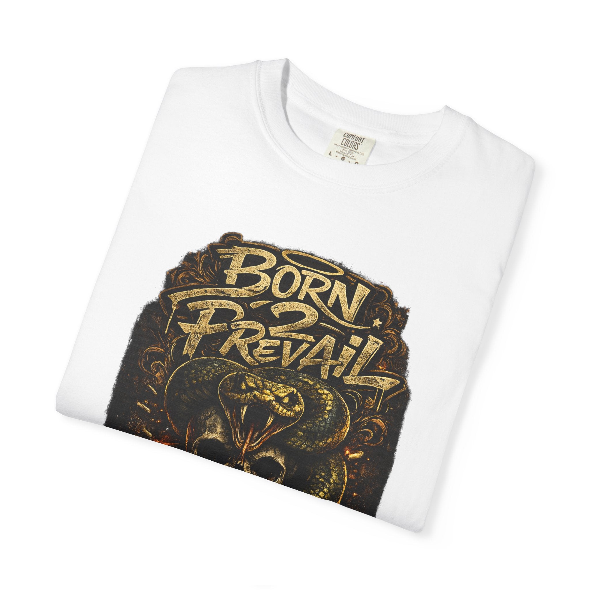 Born to Prevail Skull Graphic T-Shirt