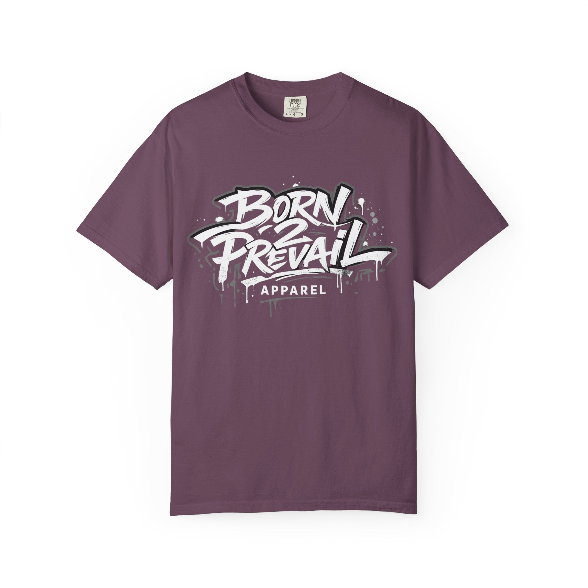 Born 2 Prevail Apparel T-Shirt — Vintage Garment-Dyed Streetwear Tee
