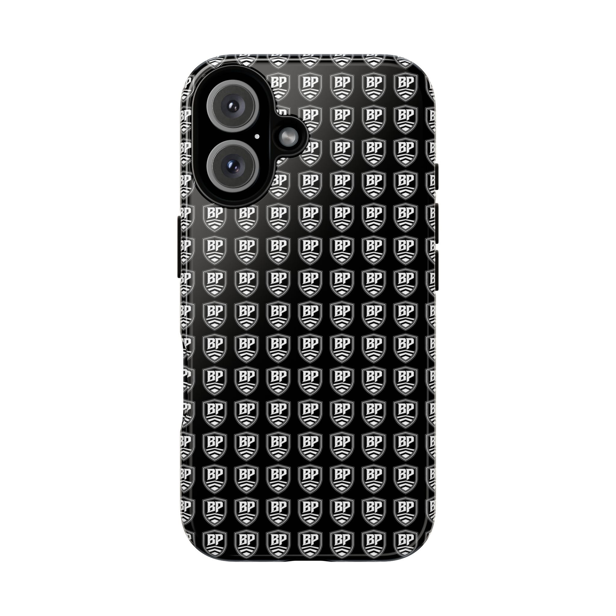 Phone Case — Black Shield Pattern Tough Protective Case
