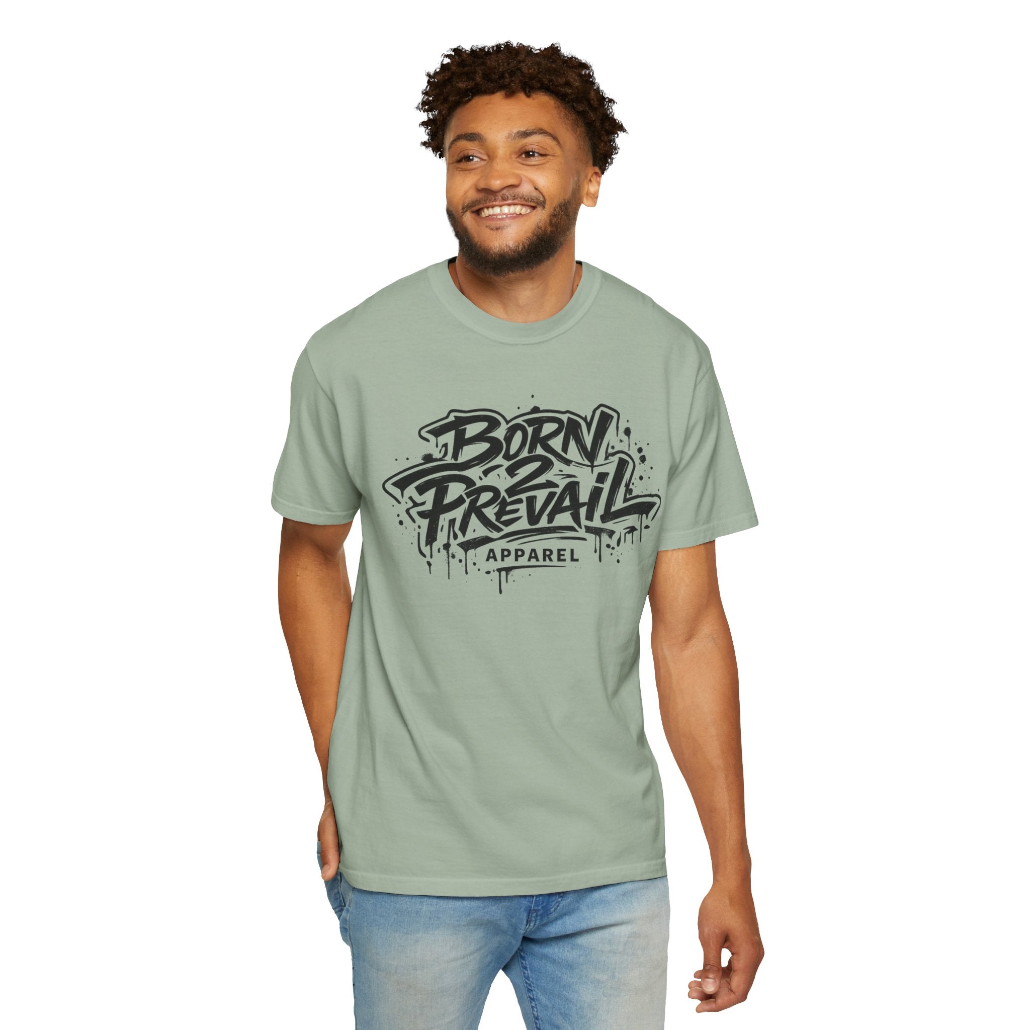 Born to Prevail Graphic Tee — Streetwear Motivational White T‑Shirt