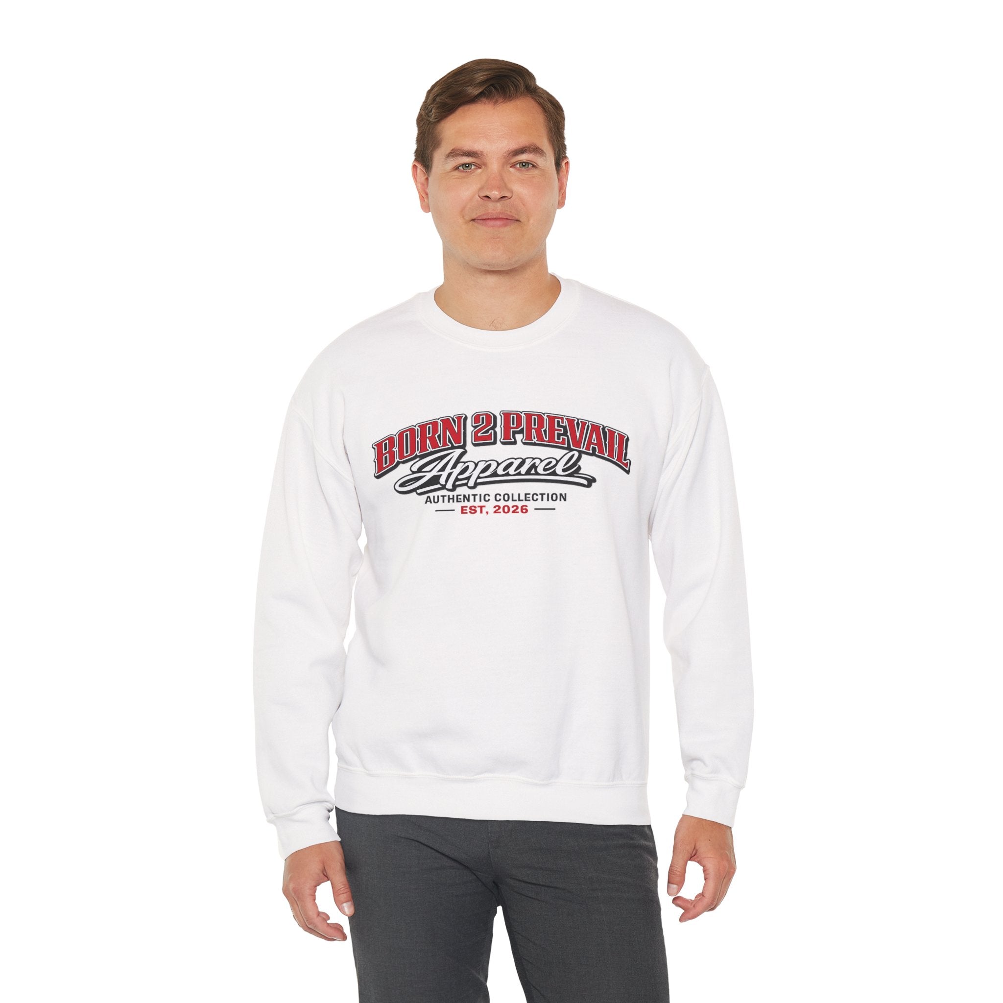 Born 2 Prevail Crewneck Sweatshirt — Vintage Athletic Logo