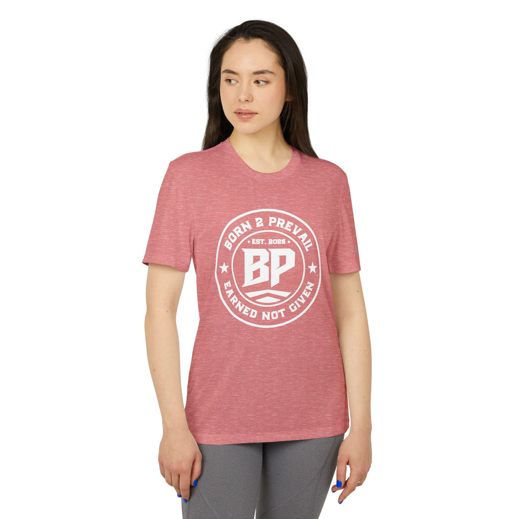 BP Seal Graphic T-Shirt — Casual Athletic Tee with "BP" Stamp