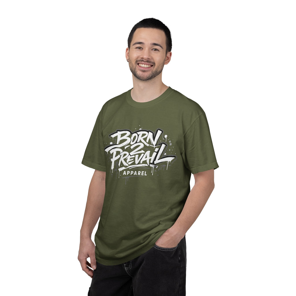 Born 2 Prevail Apparel T-Shirt — Vintage Garment-Dyed Streetwear Tee