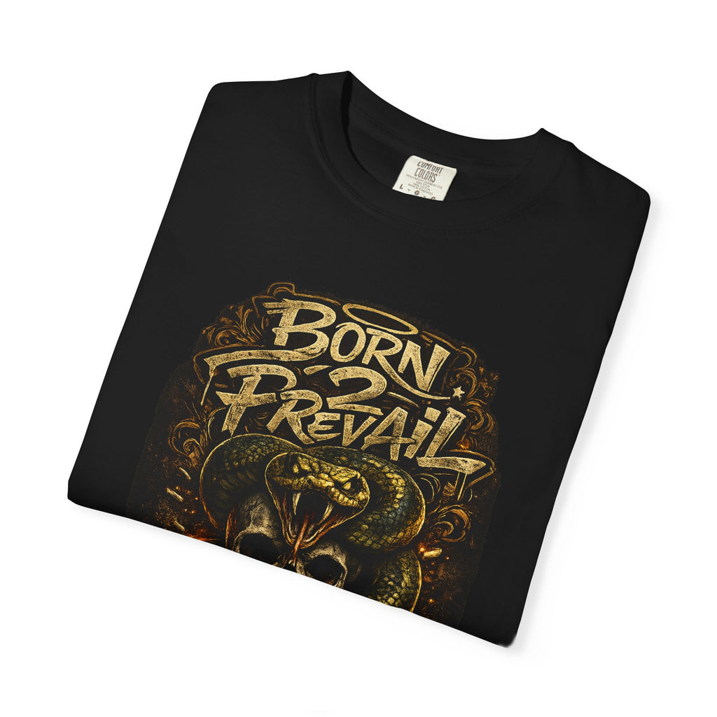 Born to Prevail Skull Graphic T-Shirt