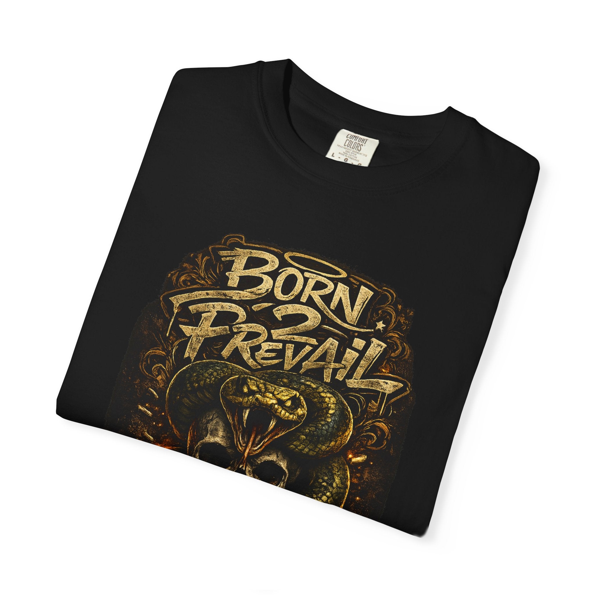 Born to Prevail Skull Graphic T-Shirt