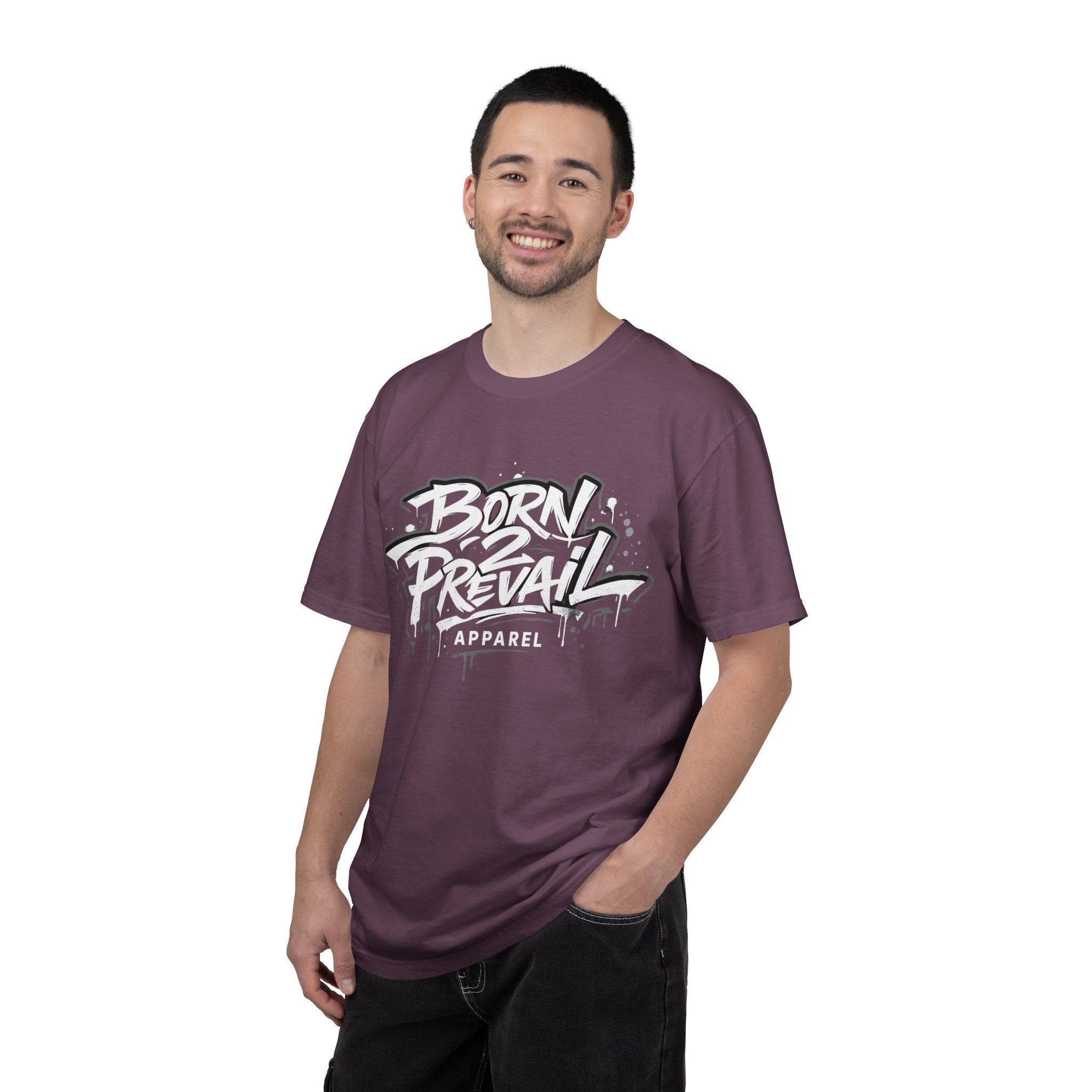 Born 2 Prevail Apparel T-Shirt — Vintage Garment-Dyed Streetwear Tee