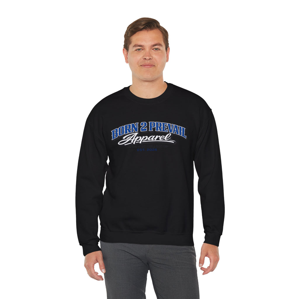 Born 2 Prevail Apparel Crewneck Sweatshirt — Vintage Athletic Graphic