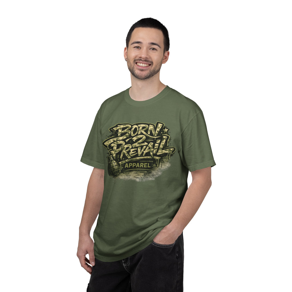 Born 2 Prevail Graphic T-Shirt — Streetwear Inspired "Born 2 Prevail" Design
