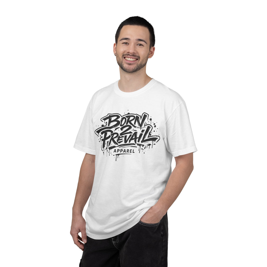 Born to Prevail Graphic Tee — Streetwear Motivational White T‑Shirt