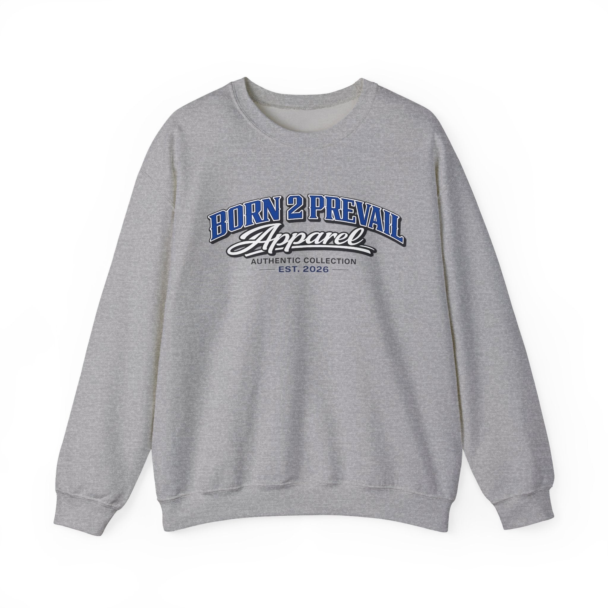 Born 2 Prevail Apparel Crewneck Sweatshirt — Vintage Athletic Graphic
