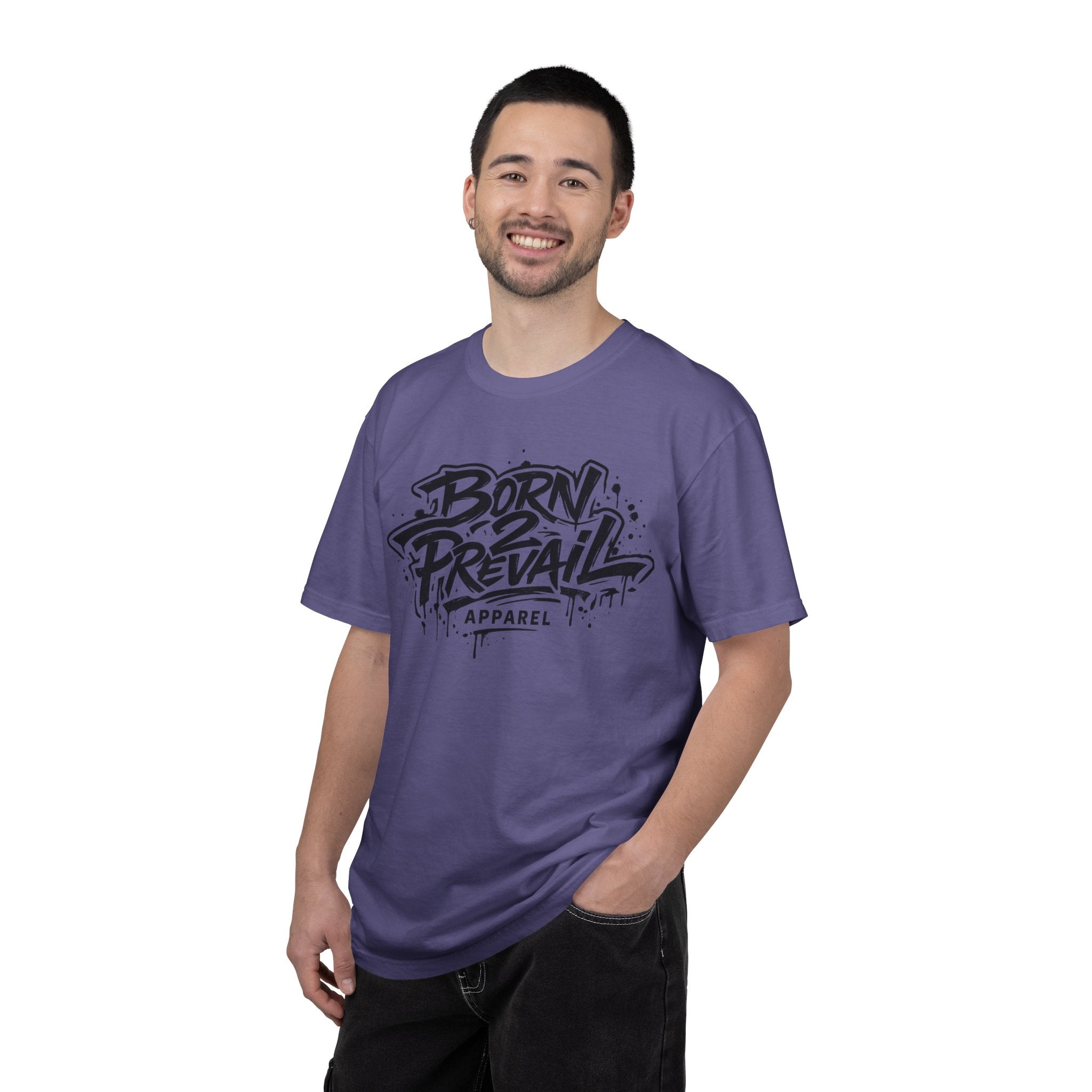 Born to Prevail Graphic Tee — Streetwear Motivational White T‑Shirt