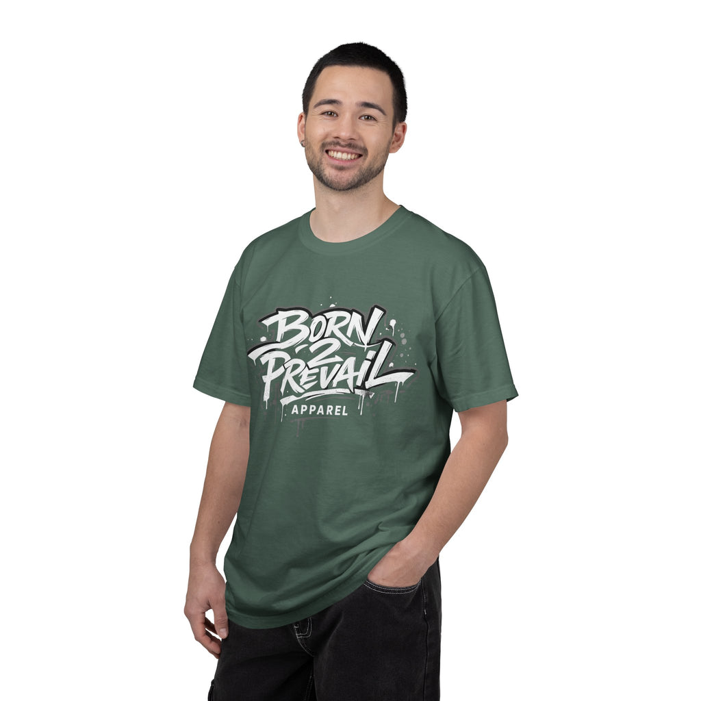 Born 2 Prevail Apparel T-Shirt — Vintage Garment-Dyed Streetwear Tee