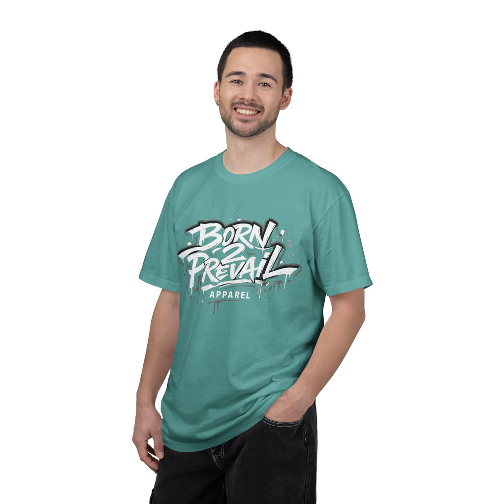Born 2 Prevail Apparel T-Shirt — Vintage Garment-Dyed Streetwear Tee