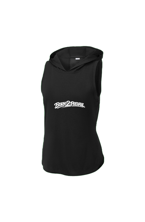 Black/ Black Triad Solid Hoodie Tank