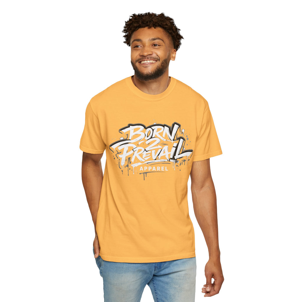 Born 2 Prevail Apparel T-Shirt — Vintage Garment-Dyed Streetwear Tee