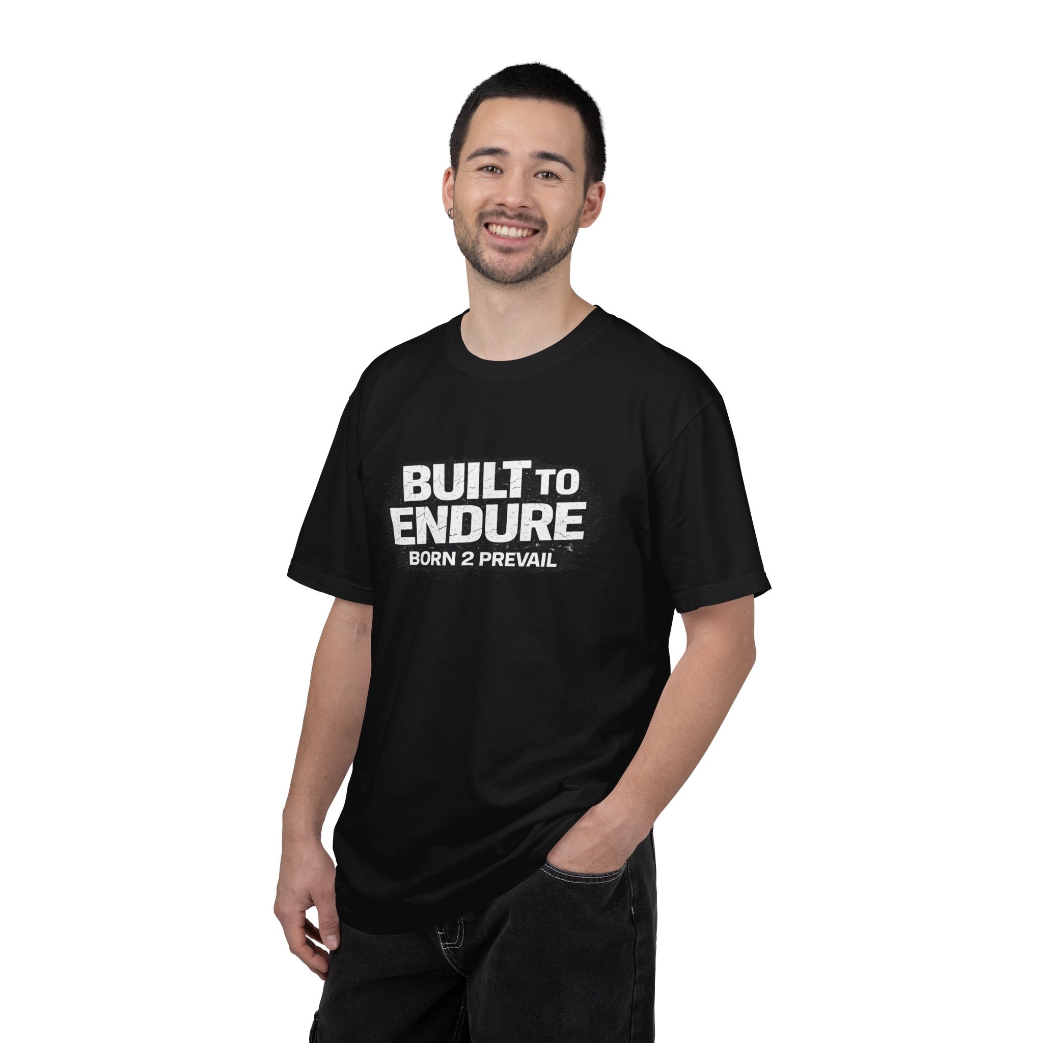 Built to Endure T-Shirt — "Born 2 Prevail" Motivational Graphic Tee