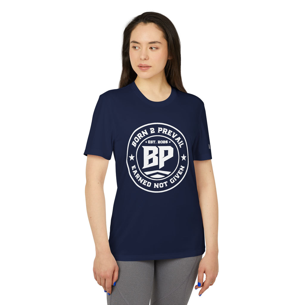 BP Seal Graphic T-Shirt — Casual Athletic Tee with "BP" Stamp