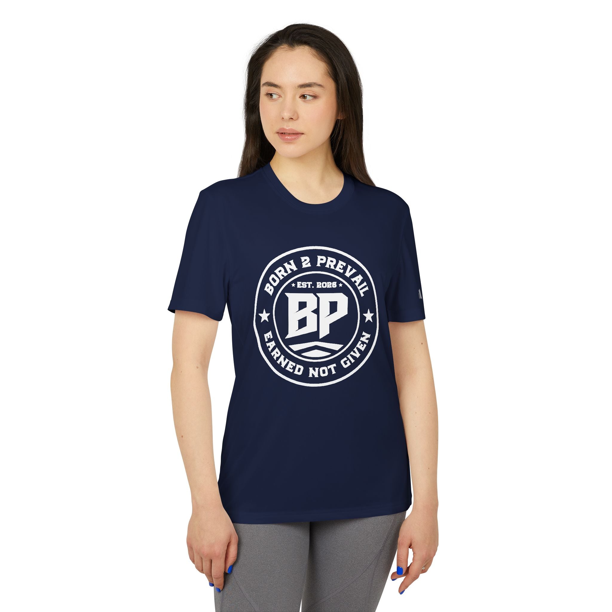 BP Seal Graphic T-Shirt — Casual Athletic Tee with "BP" Stamp