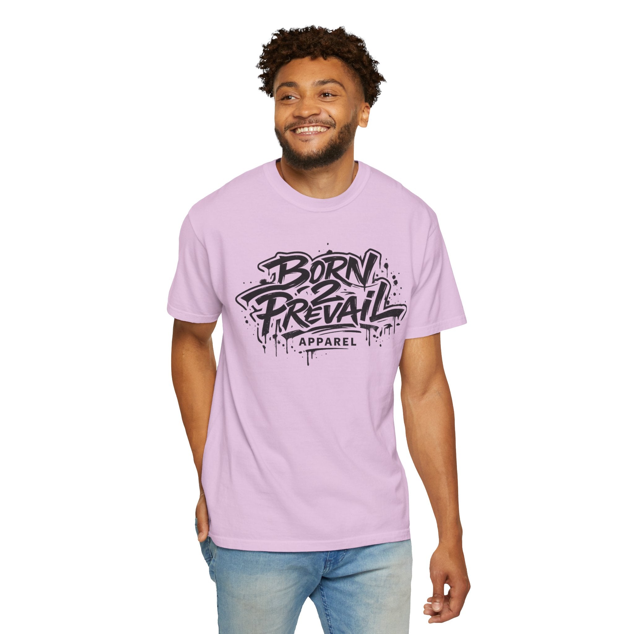 Born to Prevail Graphic Tee — Streetwear Motivational White T‑Shirt