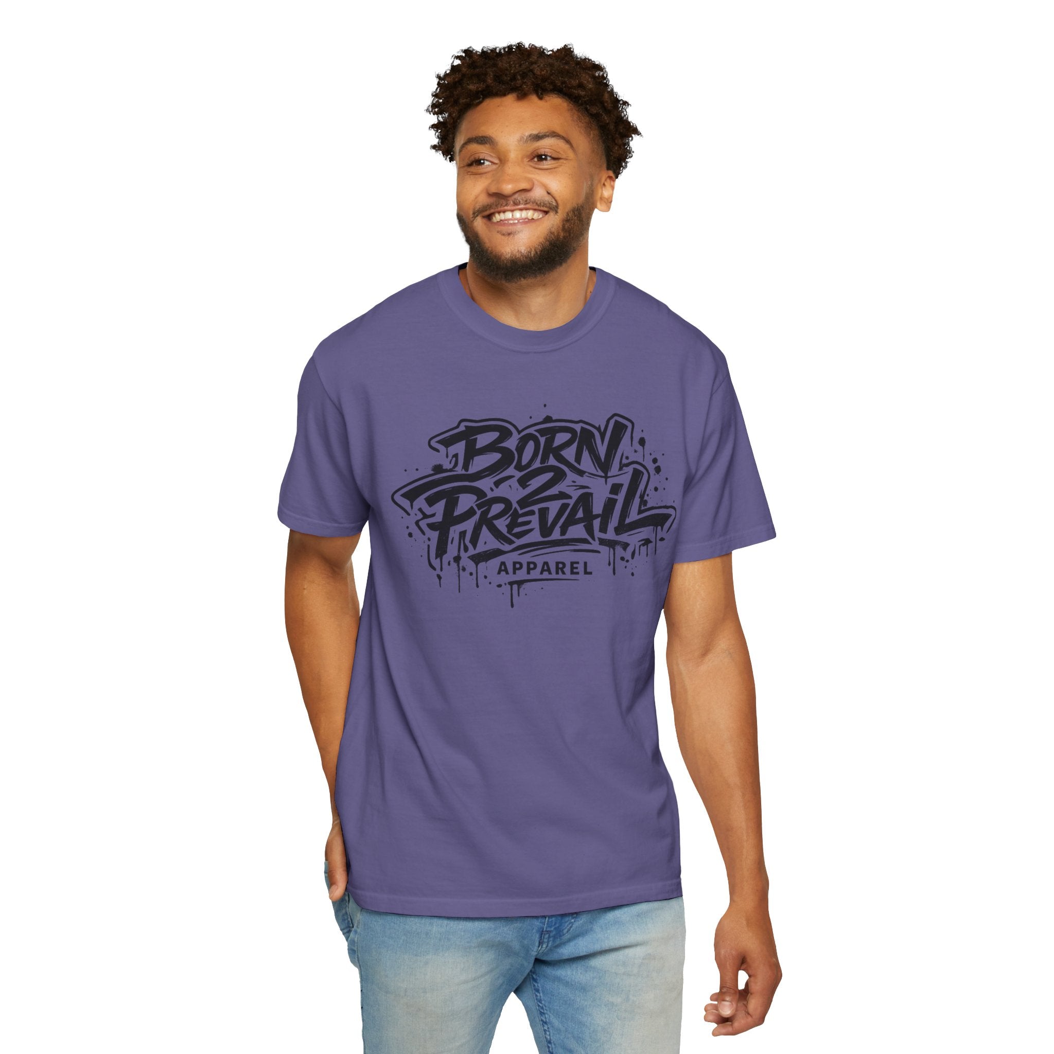 Born to Prevail Graphic Tee — Streetwear Motivational White T‑Shirt